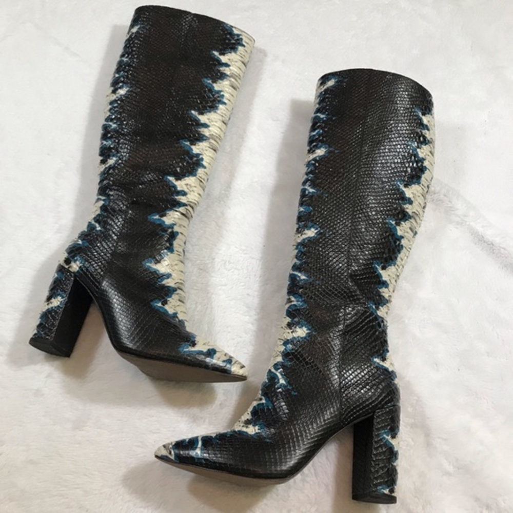 Gianni Bini Kellbie Snake Print Tall Boots